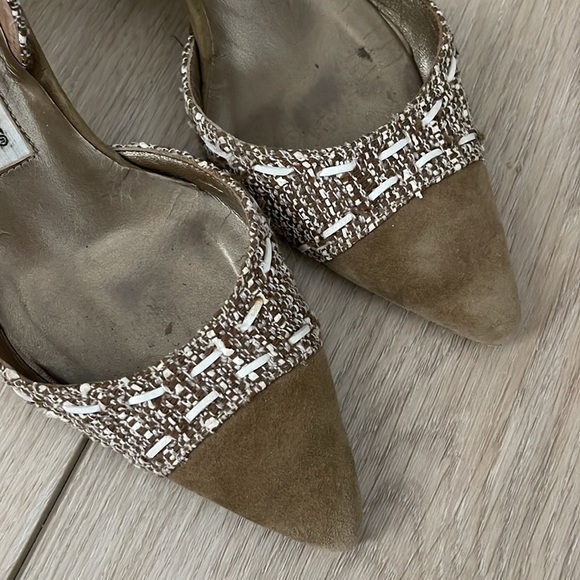 Manolo Blahnik tweed slingback heels - Picture 3 of 7